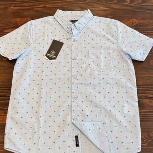 MOLOKAI Surf Light Blue plane pattern button down Shirt